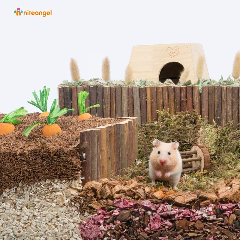 Niteangel Wooden Ladder Bridge, Hamster Mouse Rat Rodents Toy, Small Animal Chew Toy (15.7" x 5.9") - Image 3